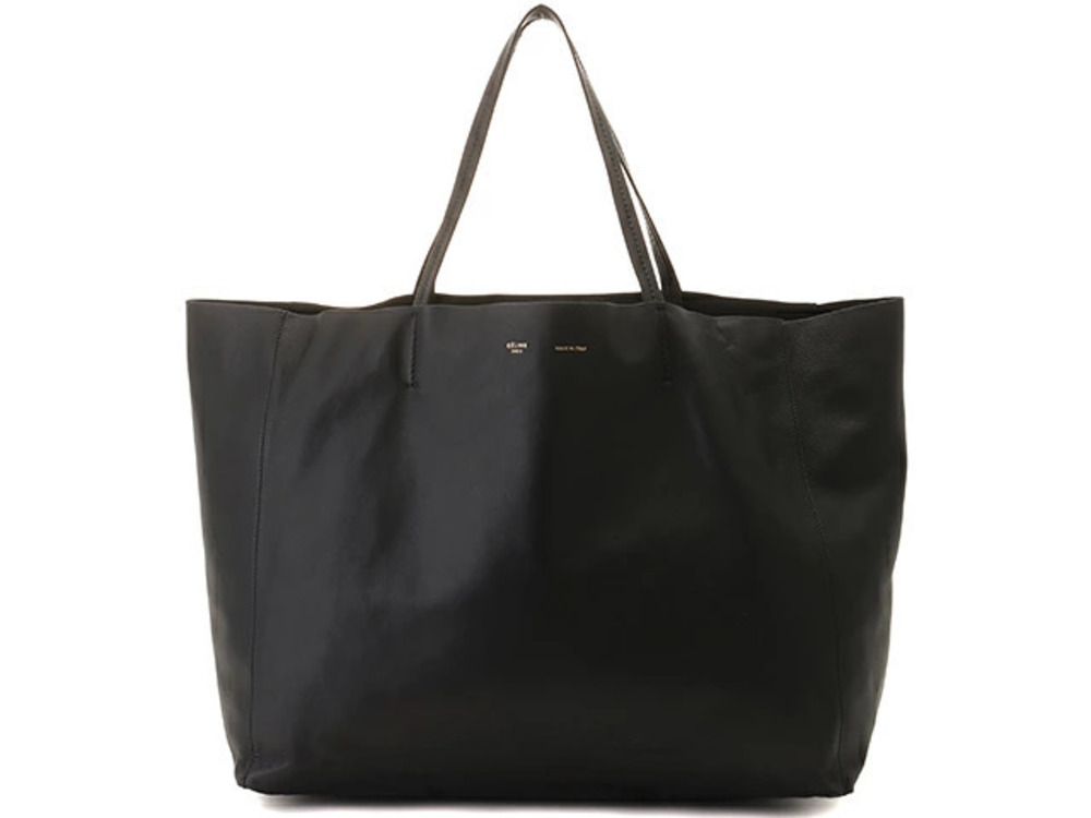 Celine Horizontal Cabas Tote Bag Leather Black